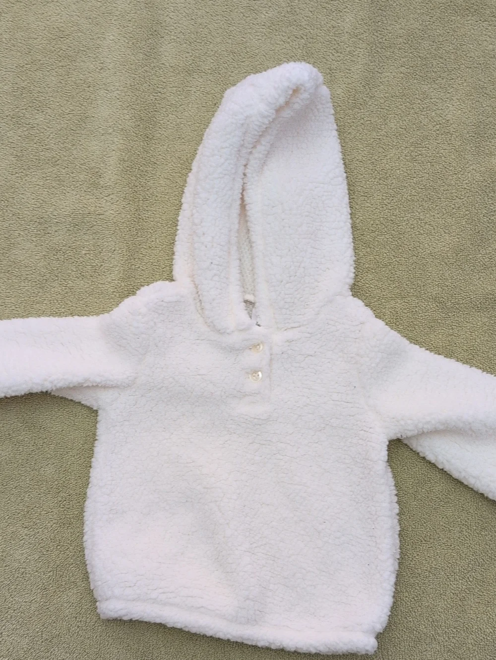 Carter's Cream Sherpa Hooded Pullover Jacket